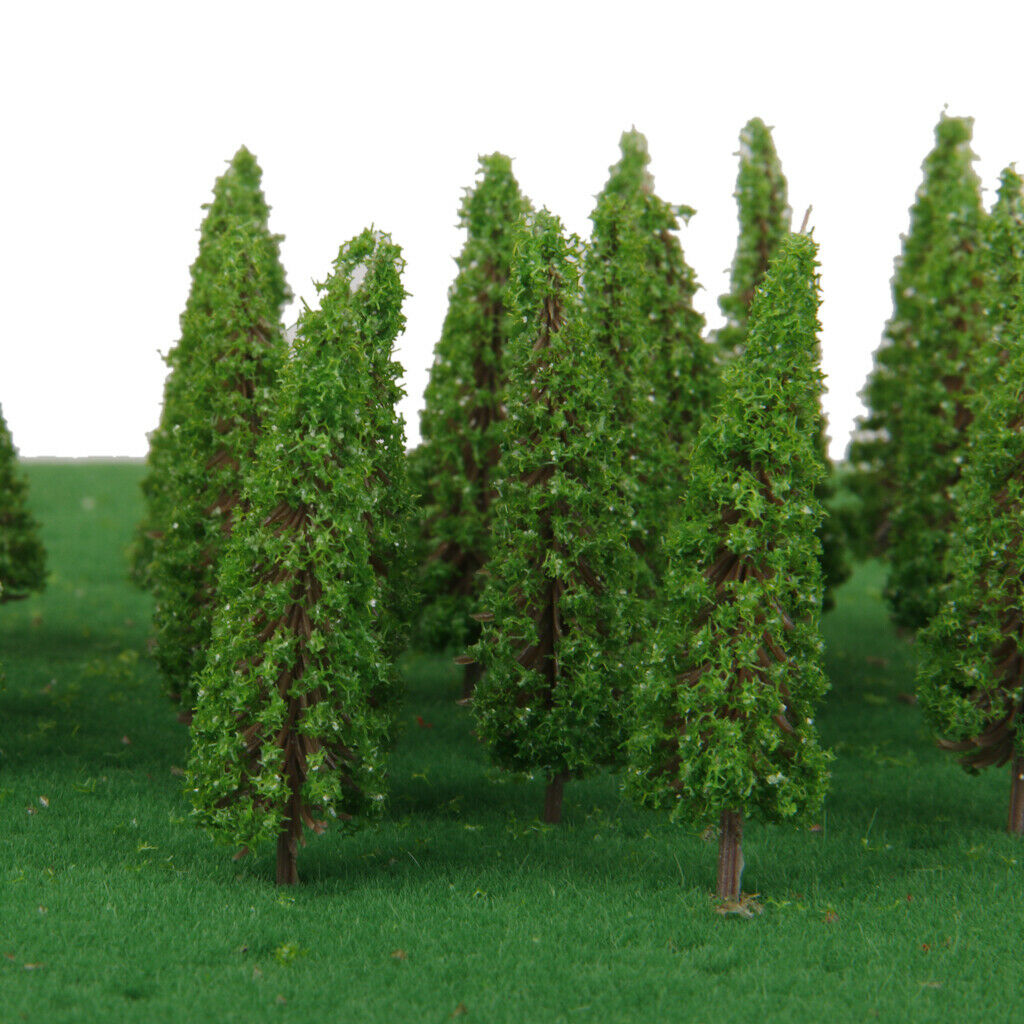 Lots 55 1/100 HO Scale Flower Beds w/ Trees Miniatures Set for Garden Decor