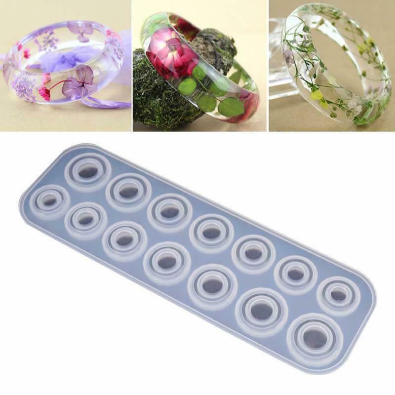 Flat Rings Mould Collection Handmade DIY Jewelry Making Ring Silicone Mold Epoxy