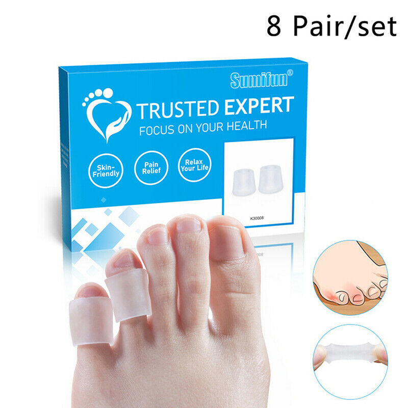 16 Pcs Silicone Gel Thin Toe Protector Thumb Separator Corns Hallux Foot .l8