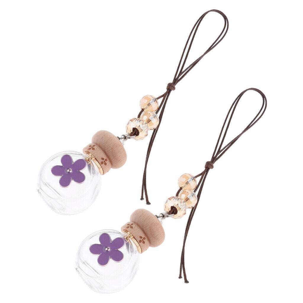 9-in-1 Clear Charm Car Hanging Perfume Bottle f/ Home Car Hanging Decoration