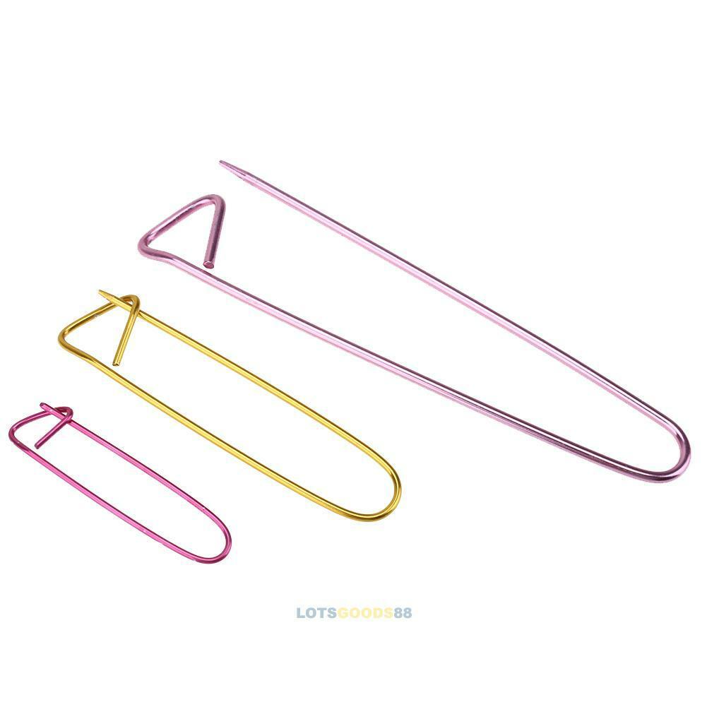 5x Aluminum Stitch Knitting Needles Crochet Hook Marker Needle Clip Craft Tool