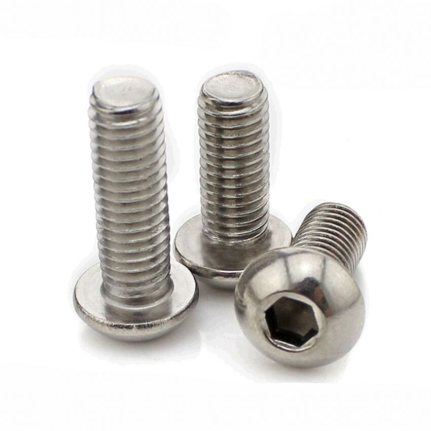 1/4-20*3/4" BSW Button Head Socket Cap Screw Allen Bolts A2 Stainless Qty 5