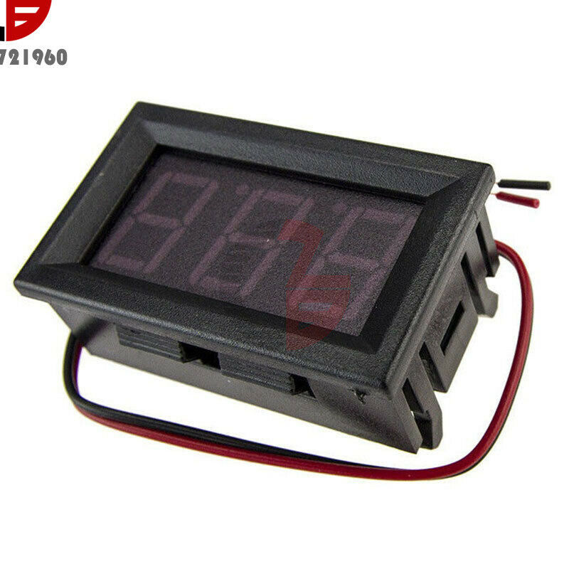 2 Wire 0.56 inch DC5V~120V Voltmeter 3 Digit Blue LED Voltage Volt Meter for Car