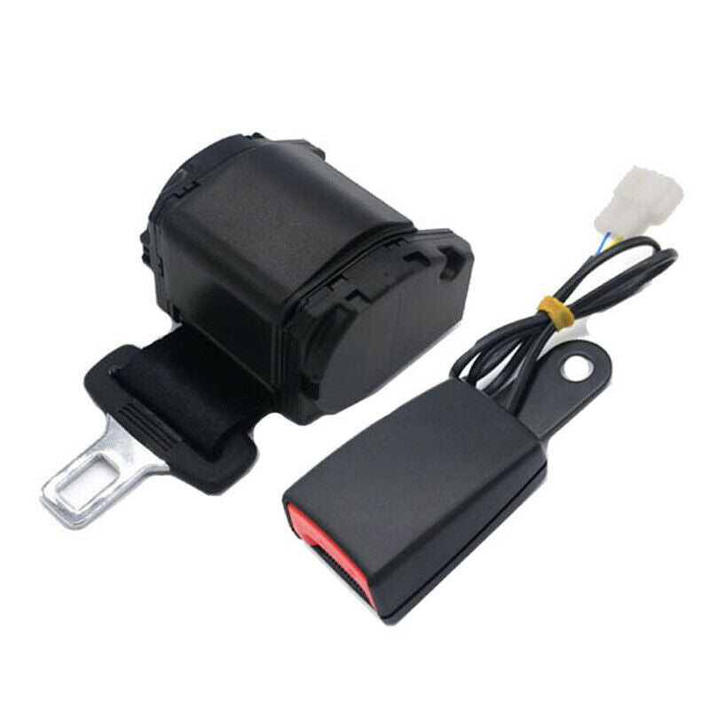 1PCS Car Vehicle Automatic Shrink Emergency Lock Belt With Alarm Function Black