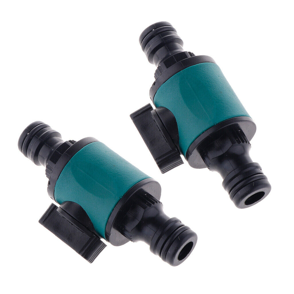 2 Pieces 2-Way Shut-Off Water Garden Hose Pipe Faucet Connector