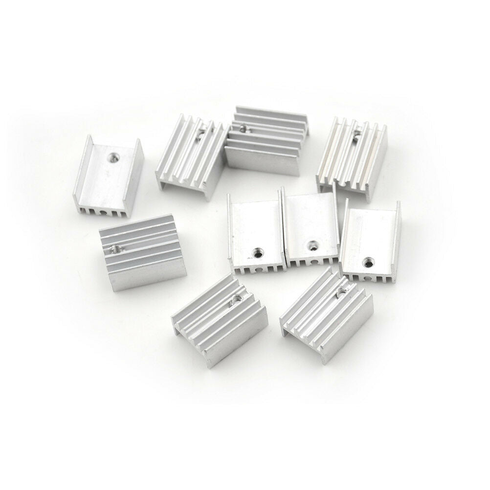 10x Aluminum Heatsink Heat Sink Sets for TO-220 Transistor 20x15x10mm  WF