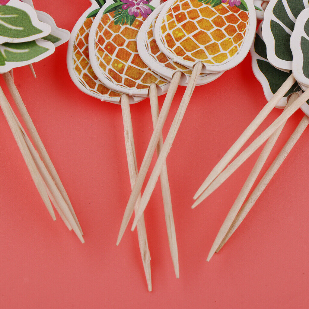 Set of 24 paper picks topper attachment plugs toothpicks with style