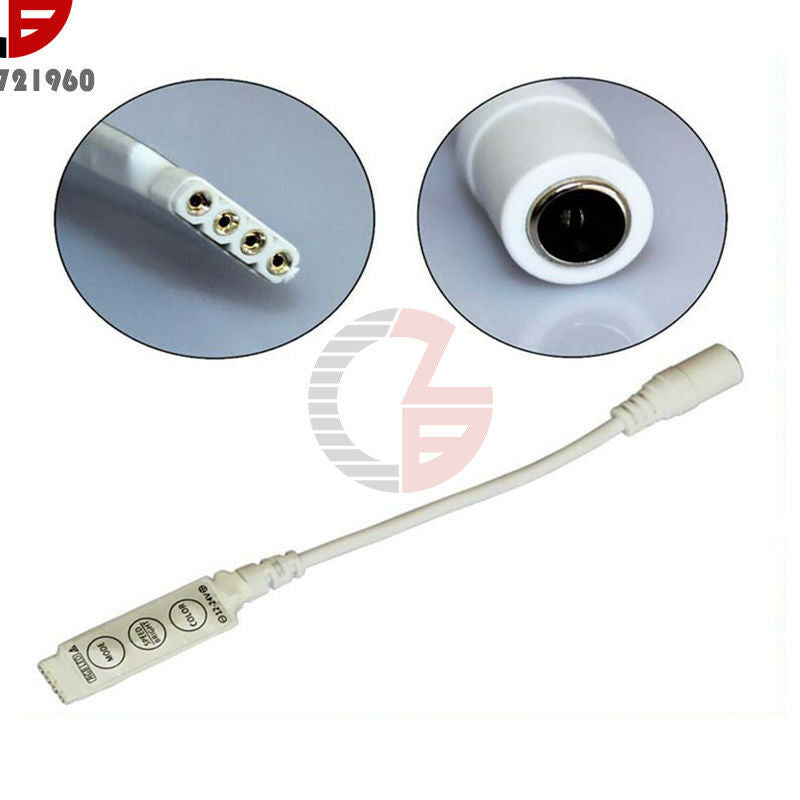 3 Key 12V Dimmer Control Mini LED Controller for RGB 5050 3528 LED Light Strip