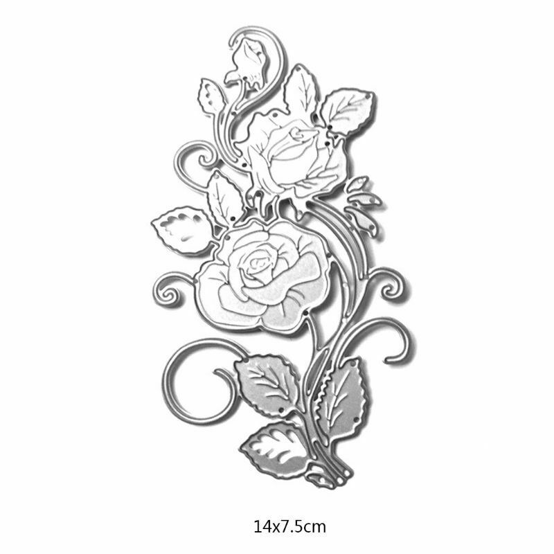 Rose Flower Metal Cutting Dies Stencil DIY Scrapbooking Paper Card Album Craft