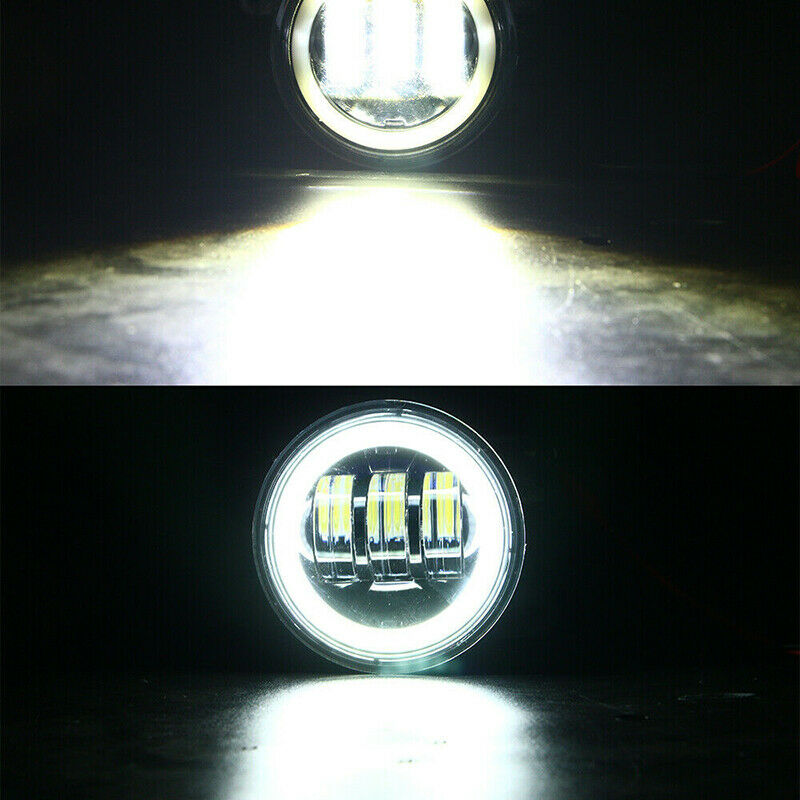 7 Inch Round LED Light Headlights Hi/Lo Beam Angle Eyes For Wrangler JK  N YBDA