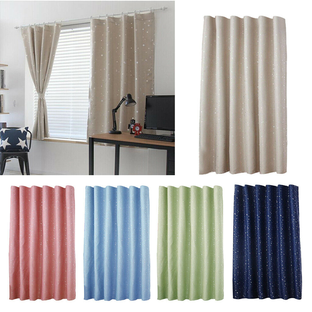 2pcs 100x130cm Modern Blackout Curtains Short Darkening Drapes for Bedroom