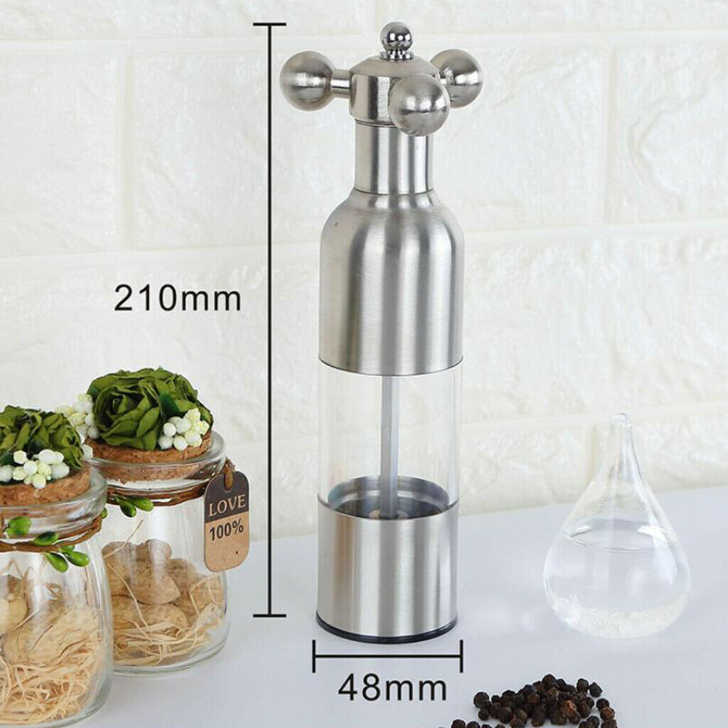 Stainless Steel Pepper Hand Grinder High Pressure Grinding Ceramic Core L