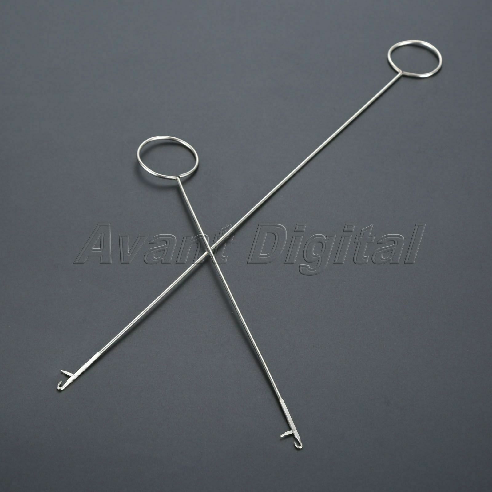 2Pcs Stainless Steel Sewing Loop Turner Hoop 18/26.5cm Home Sewing Accessories