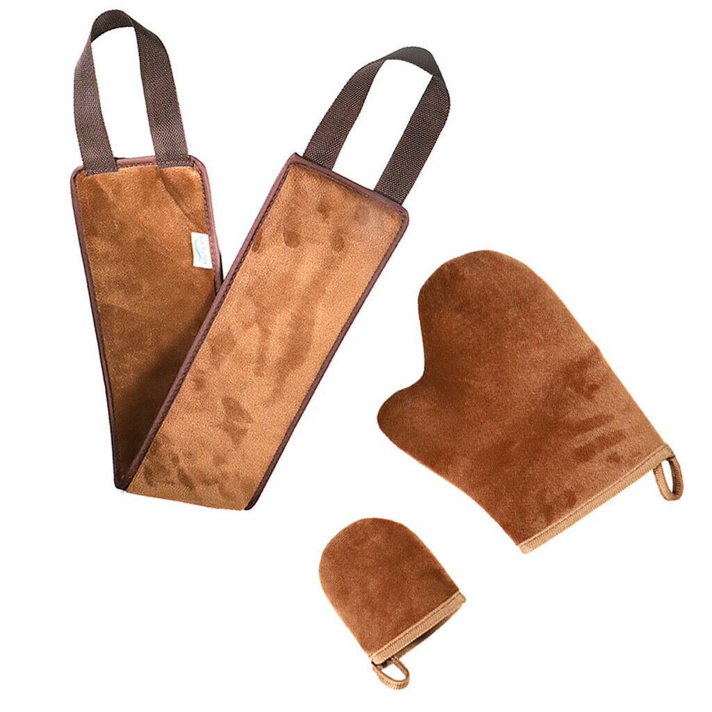 Double Side Tanning Mitt Self Applicator Set Reusable Sunless Glove Tools