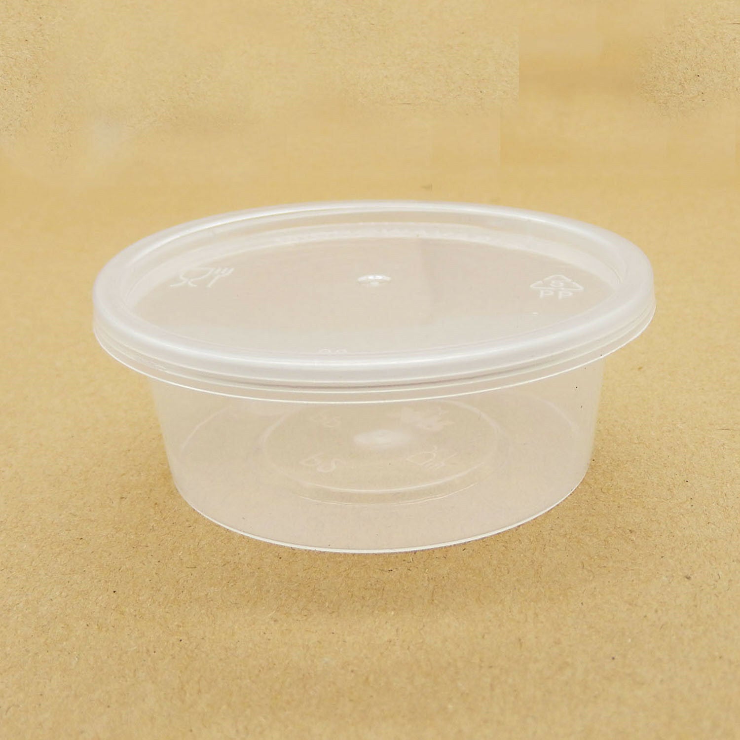 10 PCS Transparent Round Plastic Box Crafts Jewelry Ornaments Storage Case 50 ML