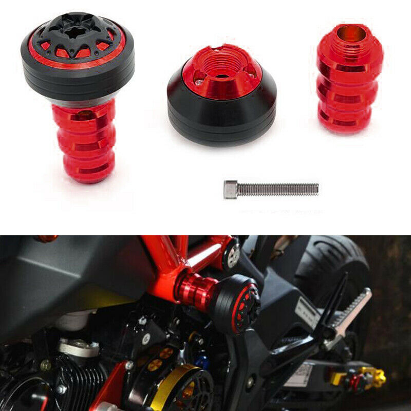 2X CNC Motorcycle 10MM Screw Protection Rod Frame Engine Anti-falling Slider Cap