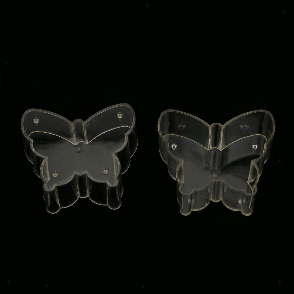 20pcs Transparent Butterfly Shape Tea Light Cups Wax Container Dating Decor