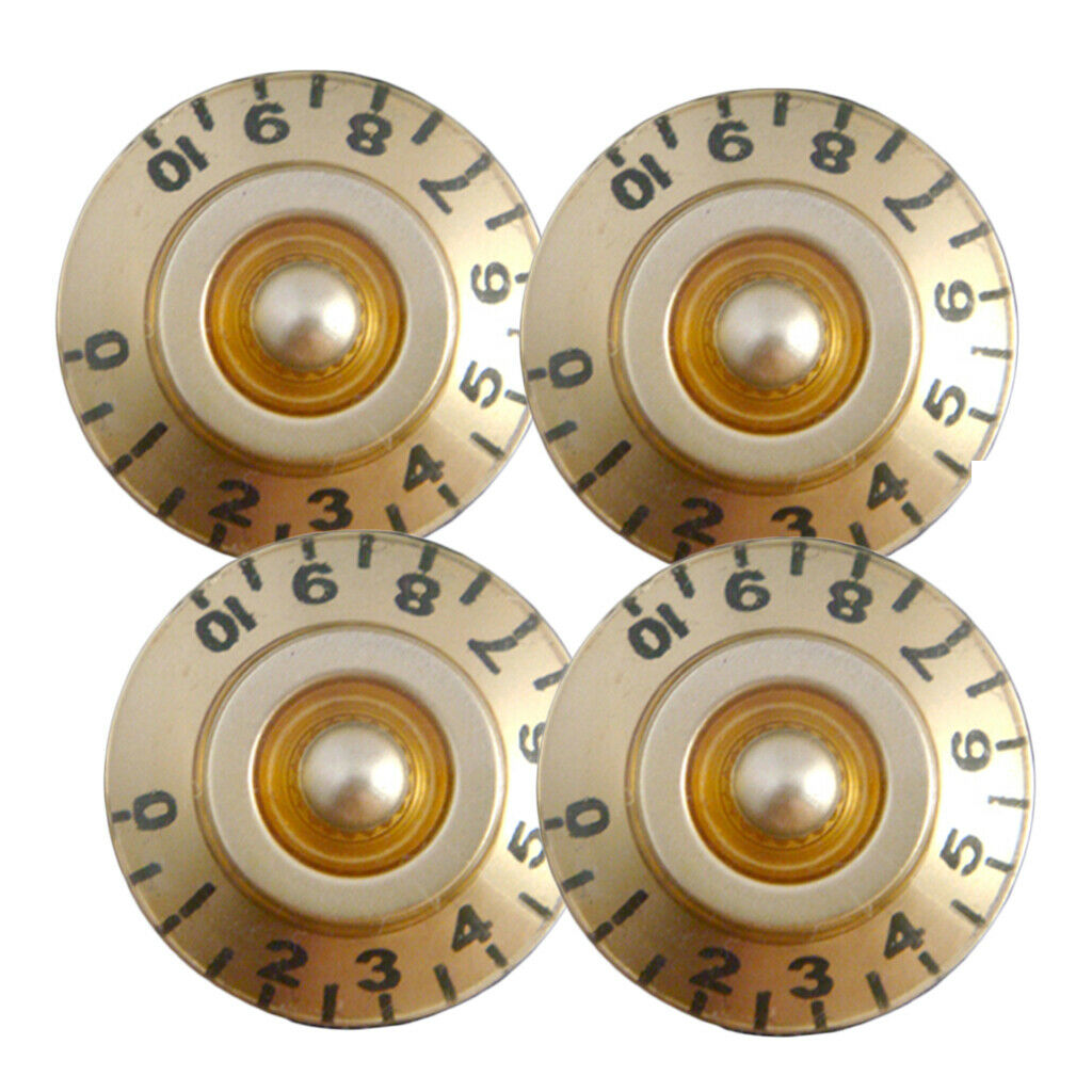 4 Pcs Speed Volume Tone Control Knobs For Les Paul LP Electric Guitar Golden