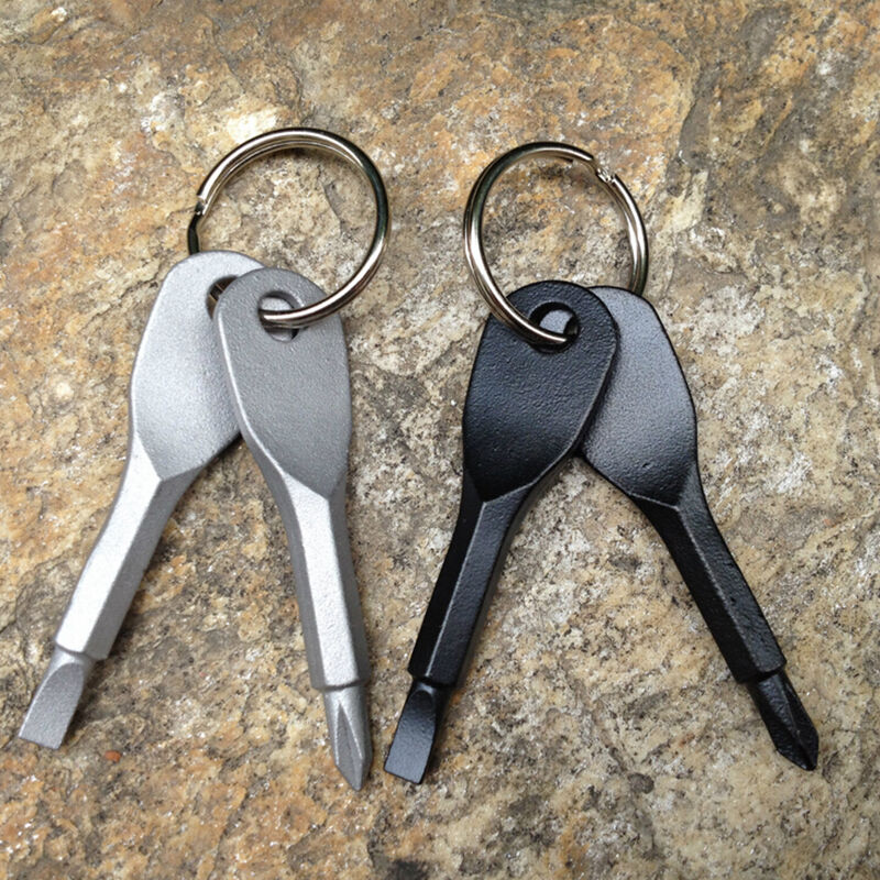 Awesome Multifunction 2 Keys Stain Keychain Pocket Screwdriver EDC Cam.l8