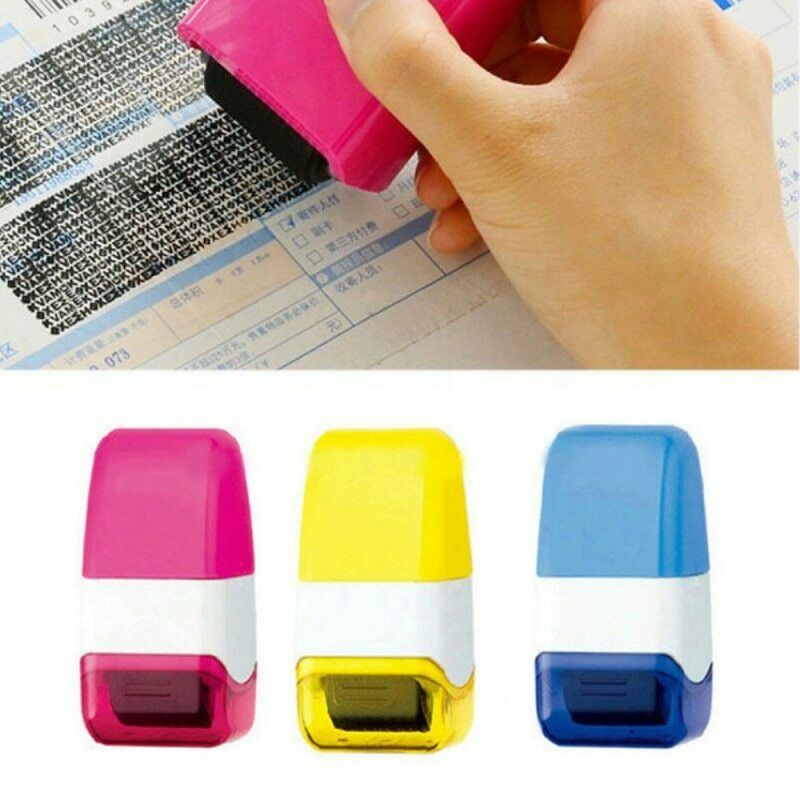 Identity Theft Protection Roller Stamp Guard Your ID Confidential Privacy Data