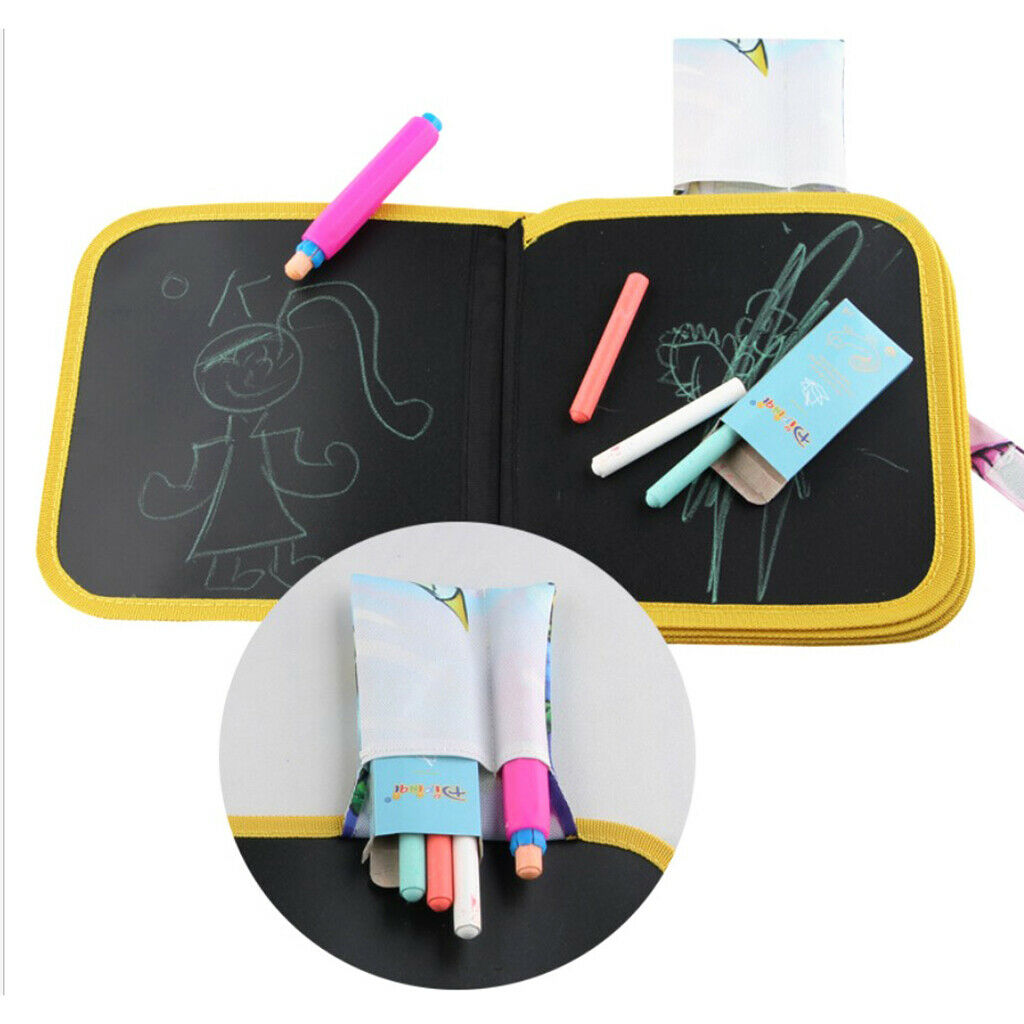 Reusable Children's Mess Free Chalk Board Doodle Drawing Book Sea World