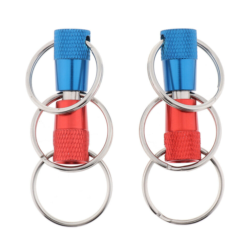 Outdoor Quick Release Keychains with Heavy Duty Split Rings Holder Keyring