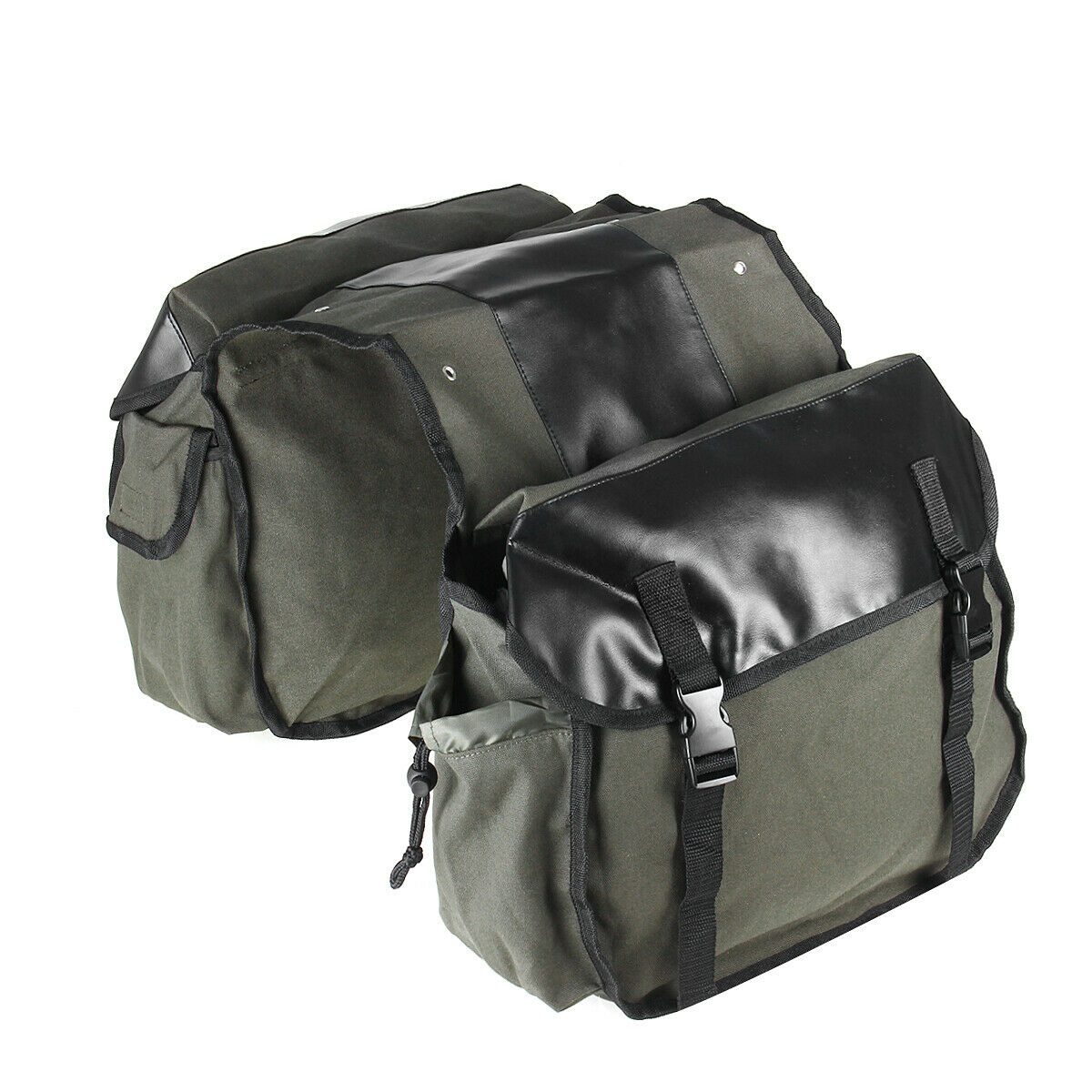 26L Universal Canvas Motorcycle Side Saddle Bag Pannier Luggage Storage