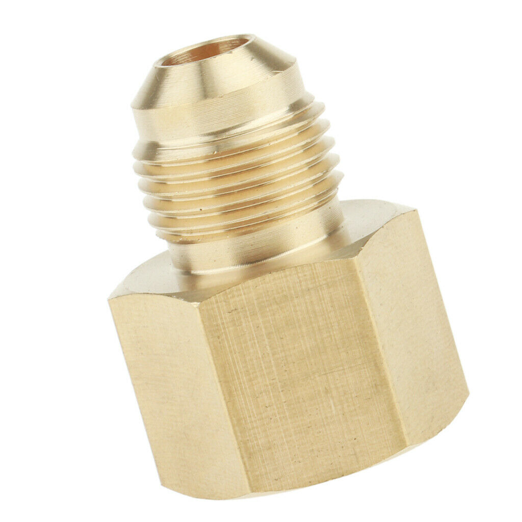 Brass 3/8"  By 1/2" NPT Connect Tube Fitting Adapter For Gas Heater