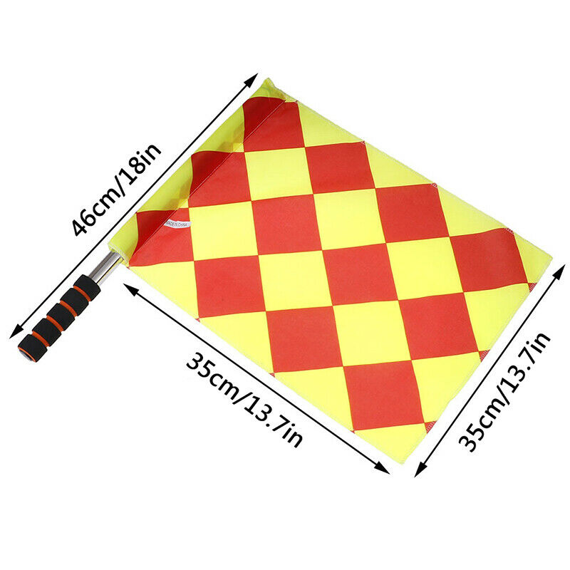 Soccer Referee Flags Professional Fair Play Football Linesman Flags With Bag_DD