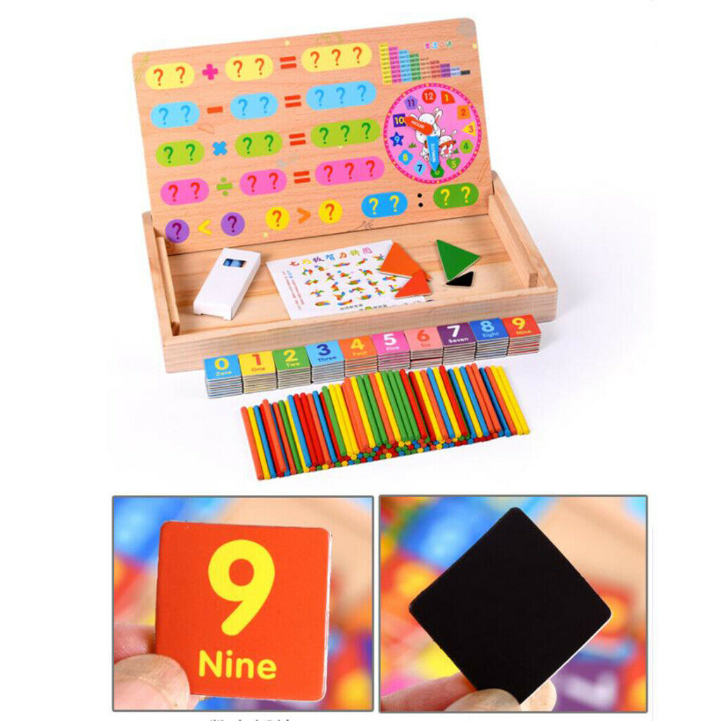 Multifunction Counting Sticks Numbers Math Children Puzzles Tangram Toys