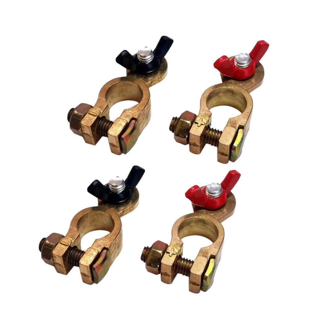 2Pairs Car Positive Nagative Heavy Duty Battery Terminal Clip Connector Clamp