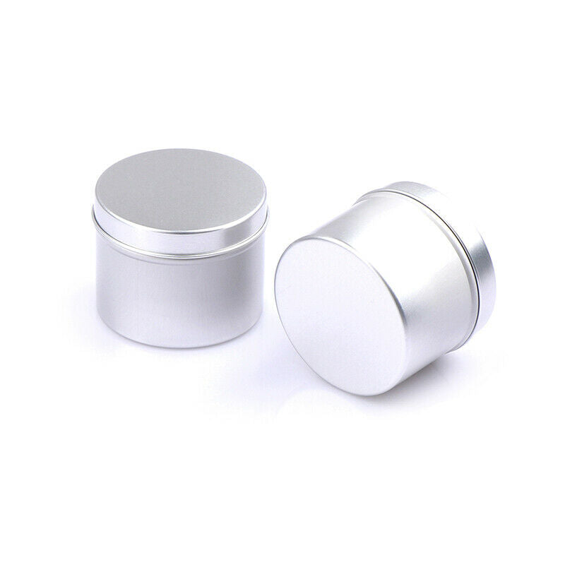 DIY 120ML Scented Candle Tin Tea Jar Handmade Candy Round Aluminum Storag.l8