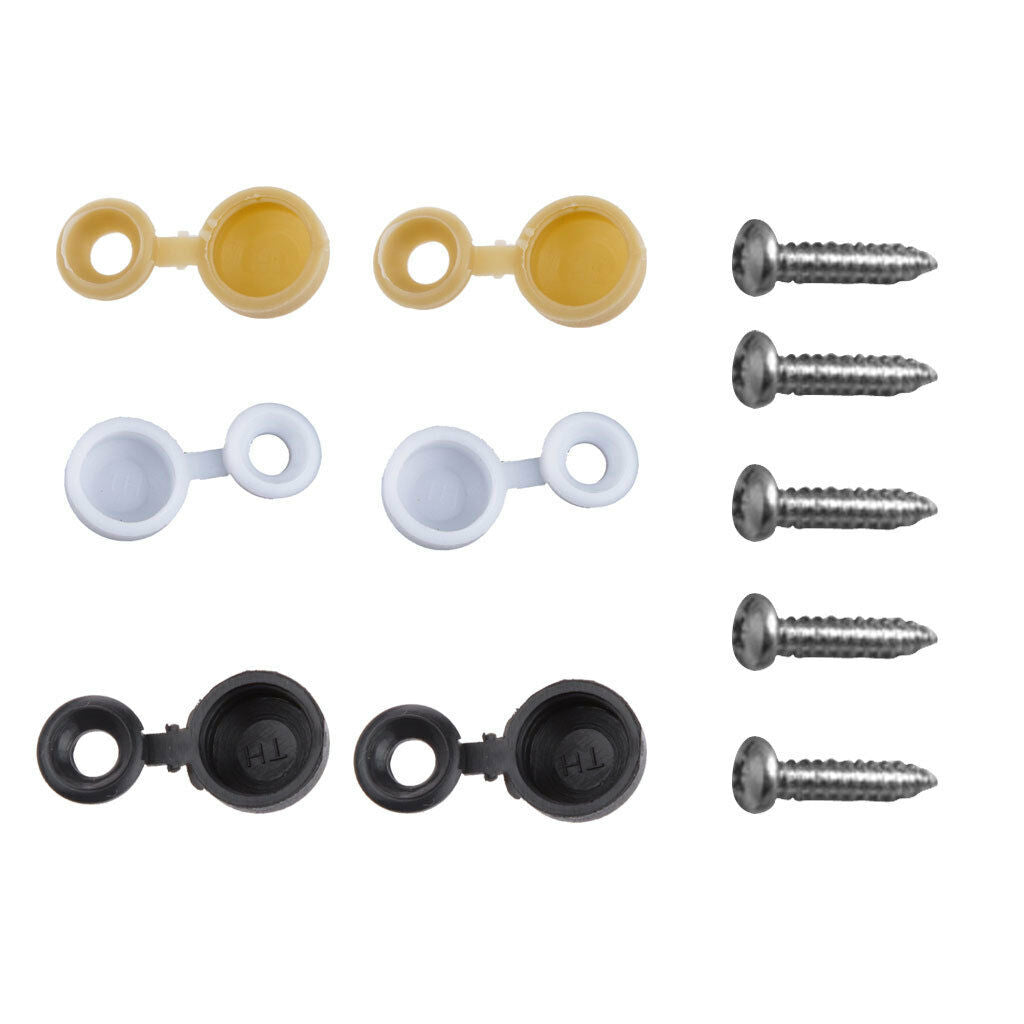 Pack of 50 Pieces Hinged Plastic Screw Washer Cover for 6g 8g Screws Black