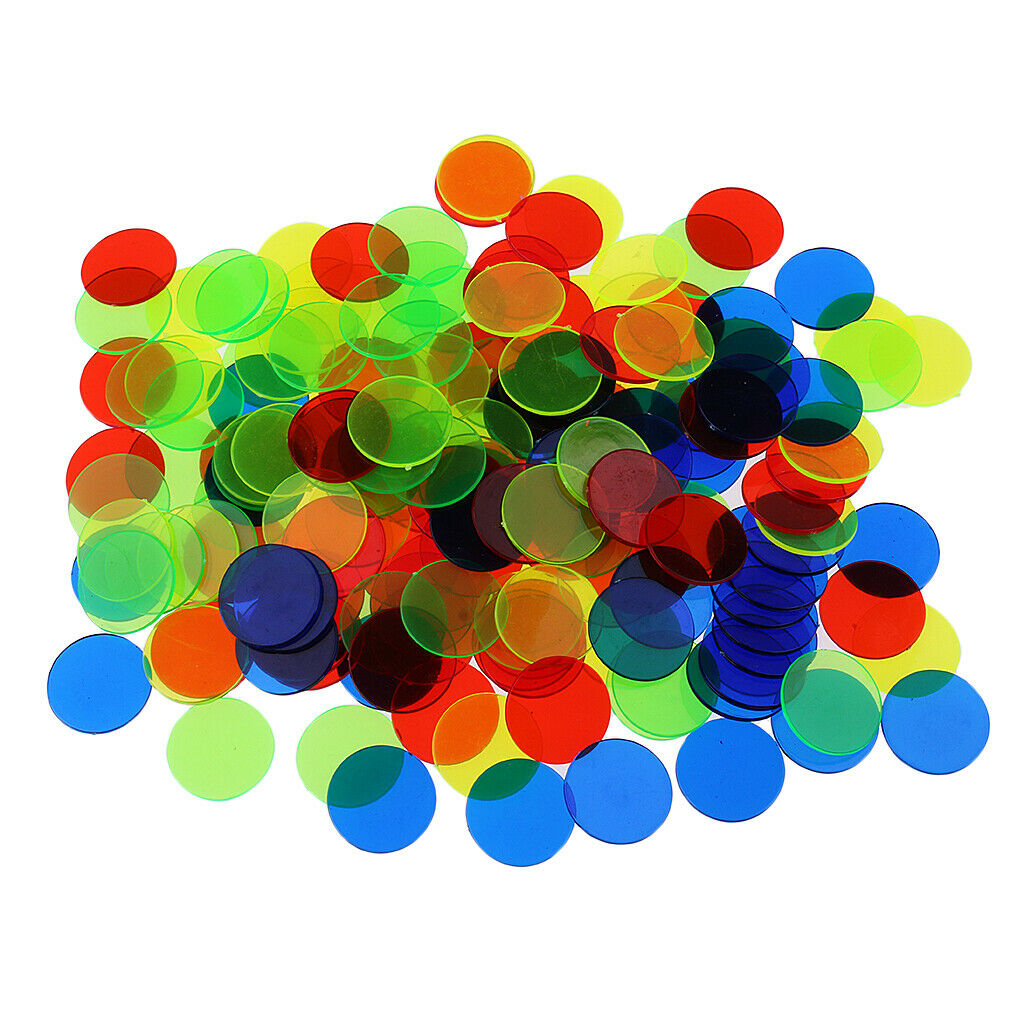 Bingo Game Chips Professional Bingo Game Chips Accs 5 Color Plastics 100Pc -