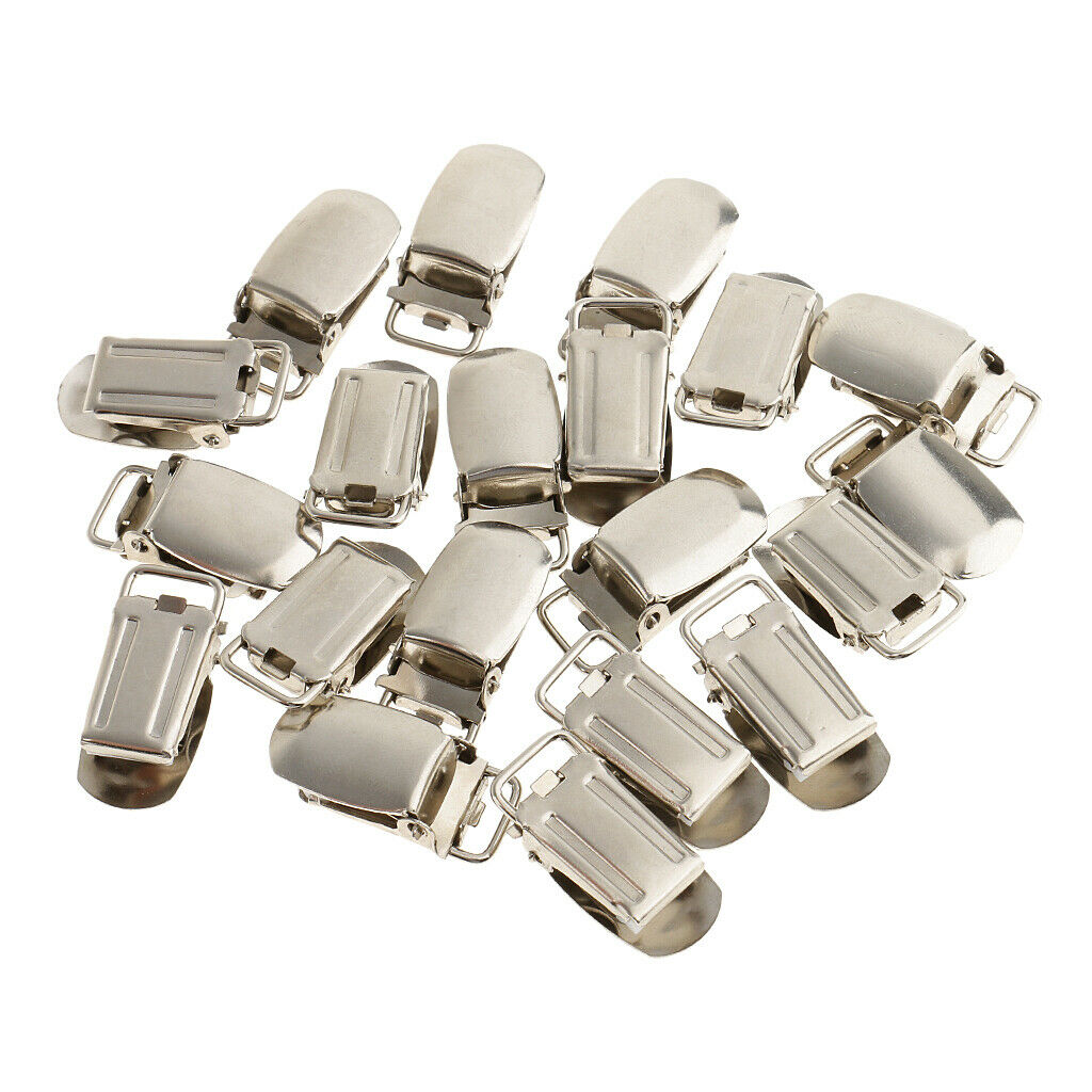 15mm Metal Pacifier Clip for 20pcs Metal Garter Belt