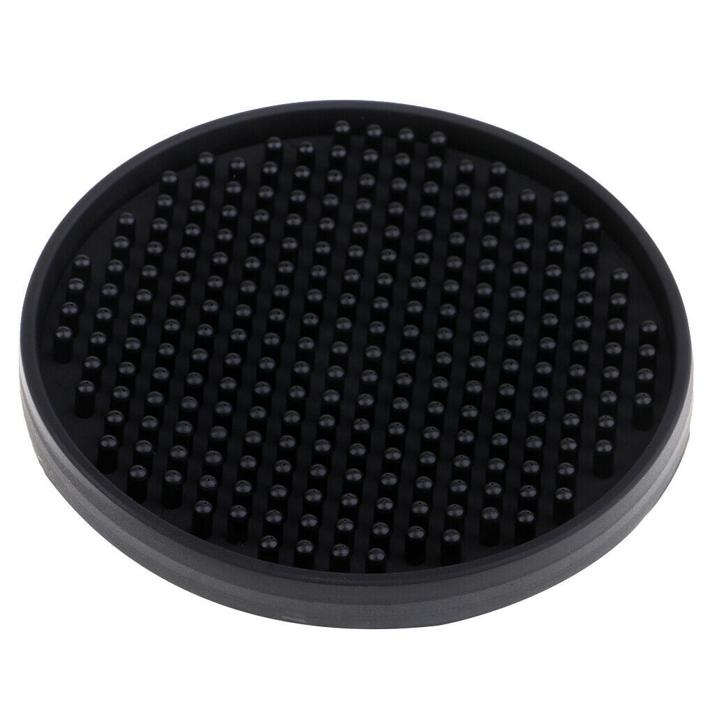 10 Pack 10cm Round Drink Coasters Soft Silicone Cup Pad Placemat Black