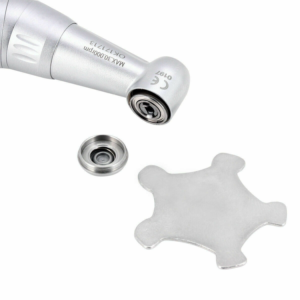 2PCS Dental Contra Angle Low Speed Handpiece Inner Water Spray Push Button