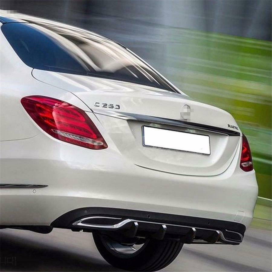 4x Carbon Fiber Style Rear Bumper Diffuser 4 Fin Carbon Fiber Style Anti-crash