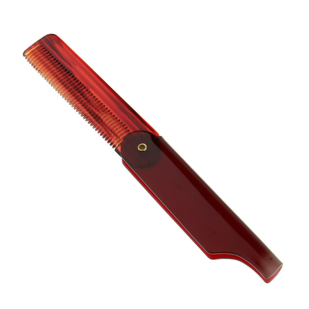Pocket Size Folding Moustache Beard Hair Clip Comb Styling Tool for Men