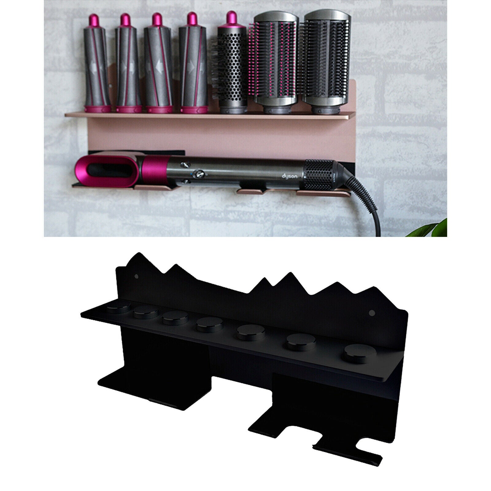 Hair Salon Bathroom Wall Mounted Holder for Dyson Air wrap Styler black