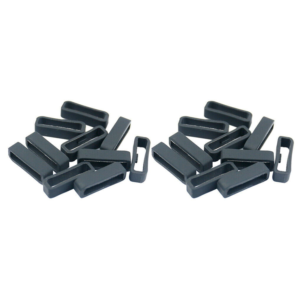 20 Pieces Silicone Fastener Rings for Garmin Fenix 5/5s/5x Series 235 22mm
