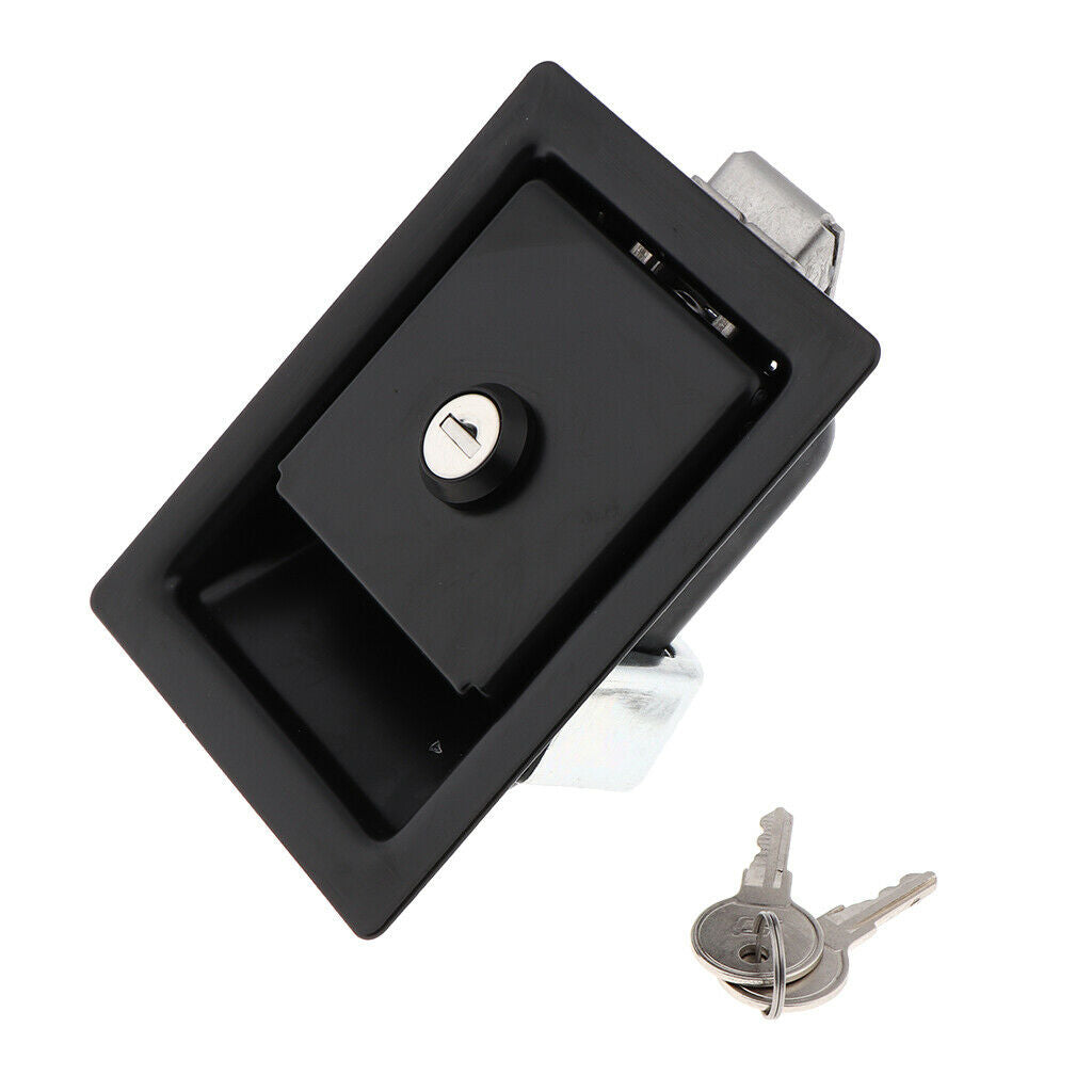 Car Truck Trailer Camp Alloy Folding Handle Lock Tool Latch - Black