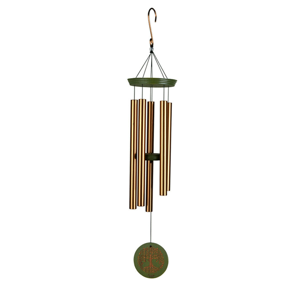 5 Tubes Garden Wind Chimes Metal Bells Yard Garden Home Hanging Decoration
