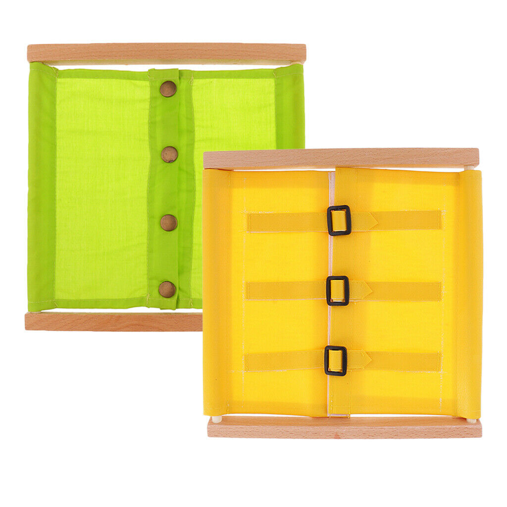 2 Pieces Montessori Early Development Materials Small Buttons Dressing Frame