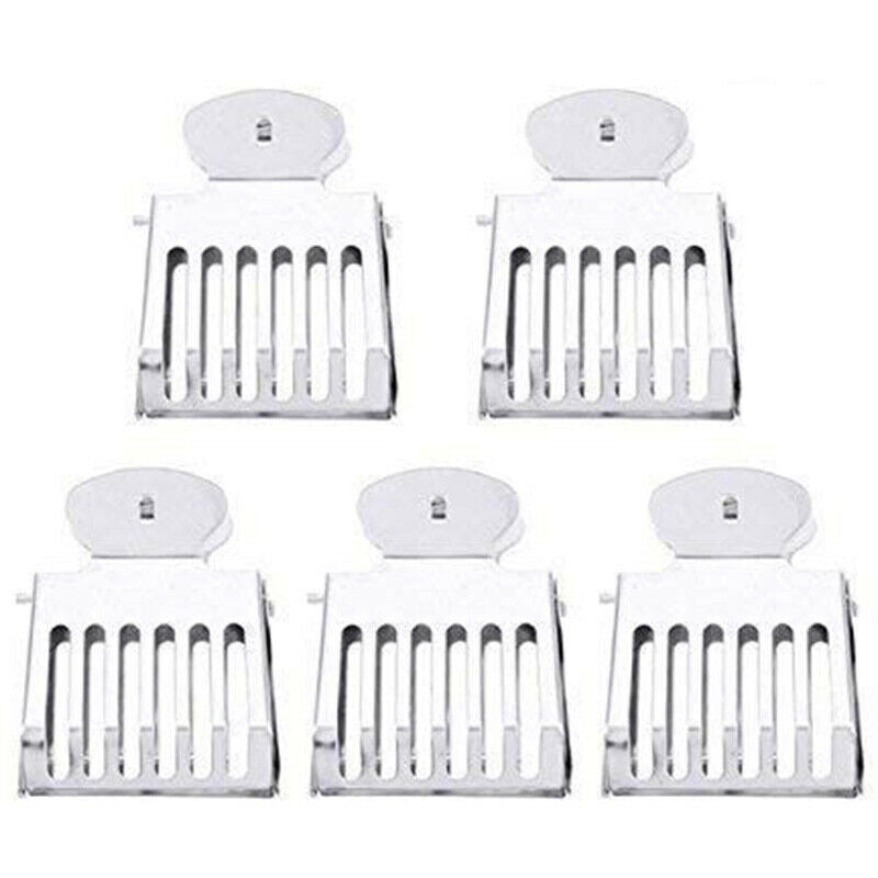 5PCS Stainless Steel Bee Queen Catcher Clips Cage Queen Catching Tool BeekeepiU6