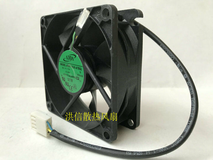 202020For 1pc ADDA AD0712UX-A7BGL fan 7025 7CM 12V 0.30A PWM 4pin