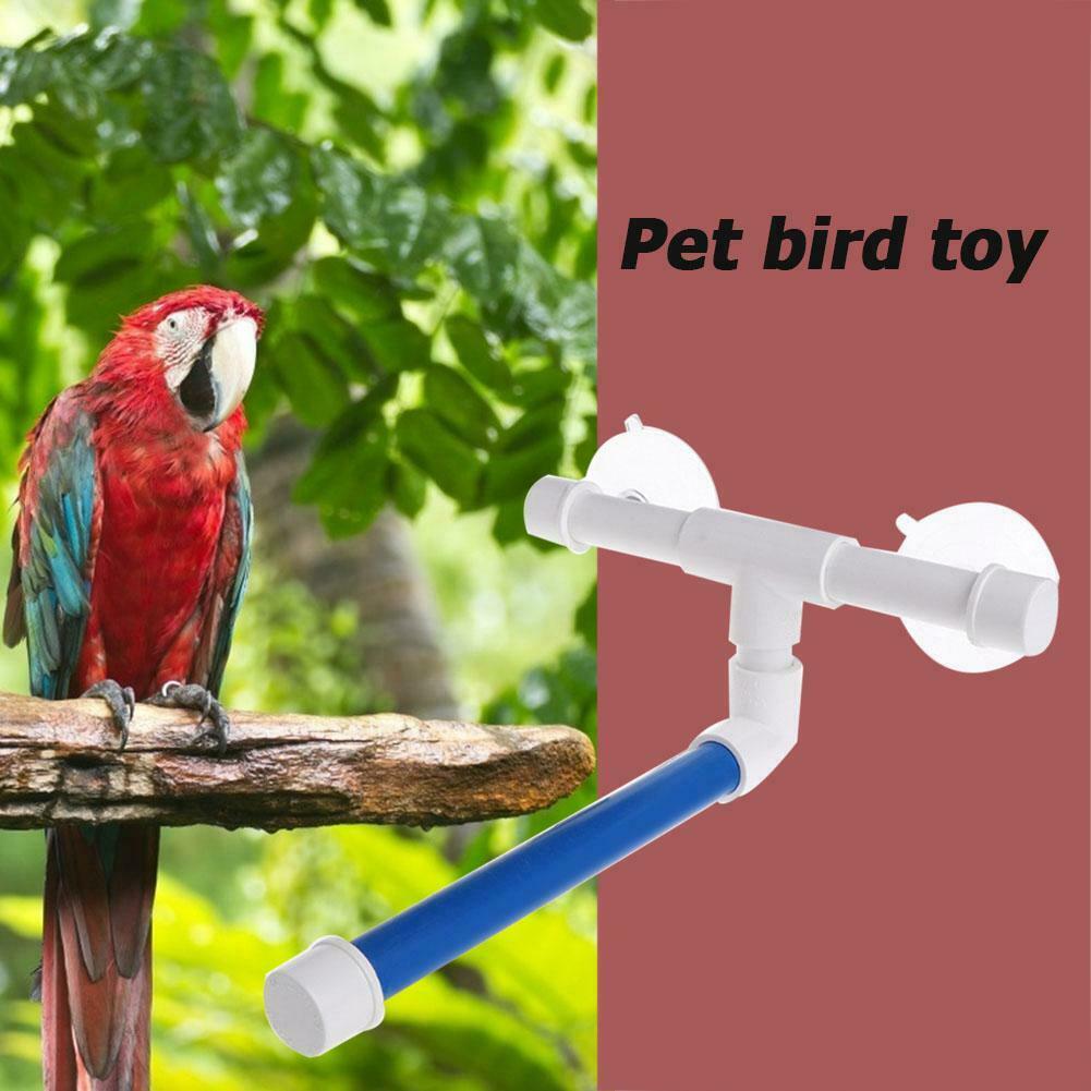 Pet Parrot Bird Standing Platform Rack Wall Shelf Bath Shower Stand Toys @