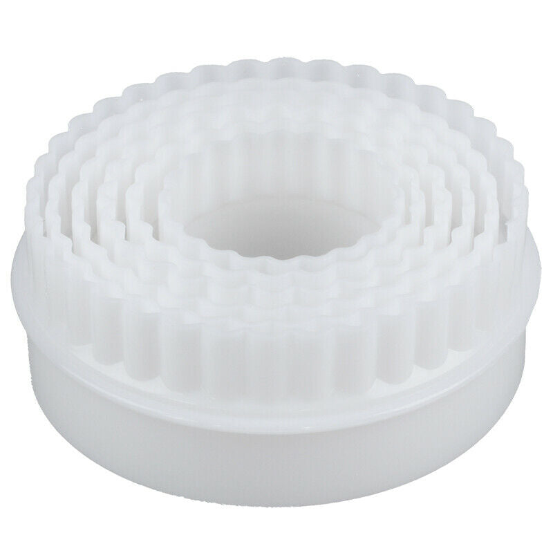6 Pcs mould punch Pastry Biscuit Cake Fondant sugar paste Round Cutter E6O6O6