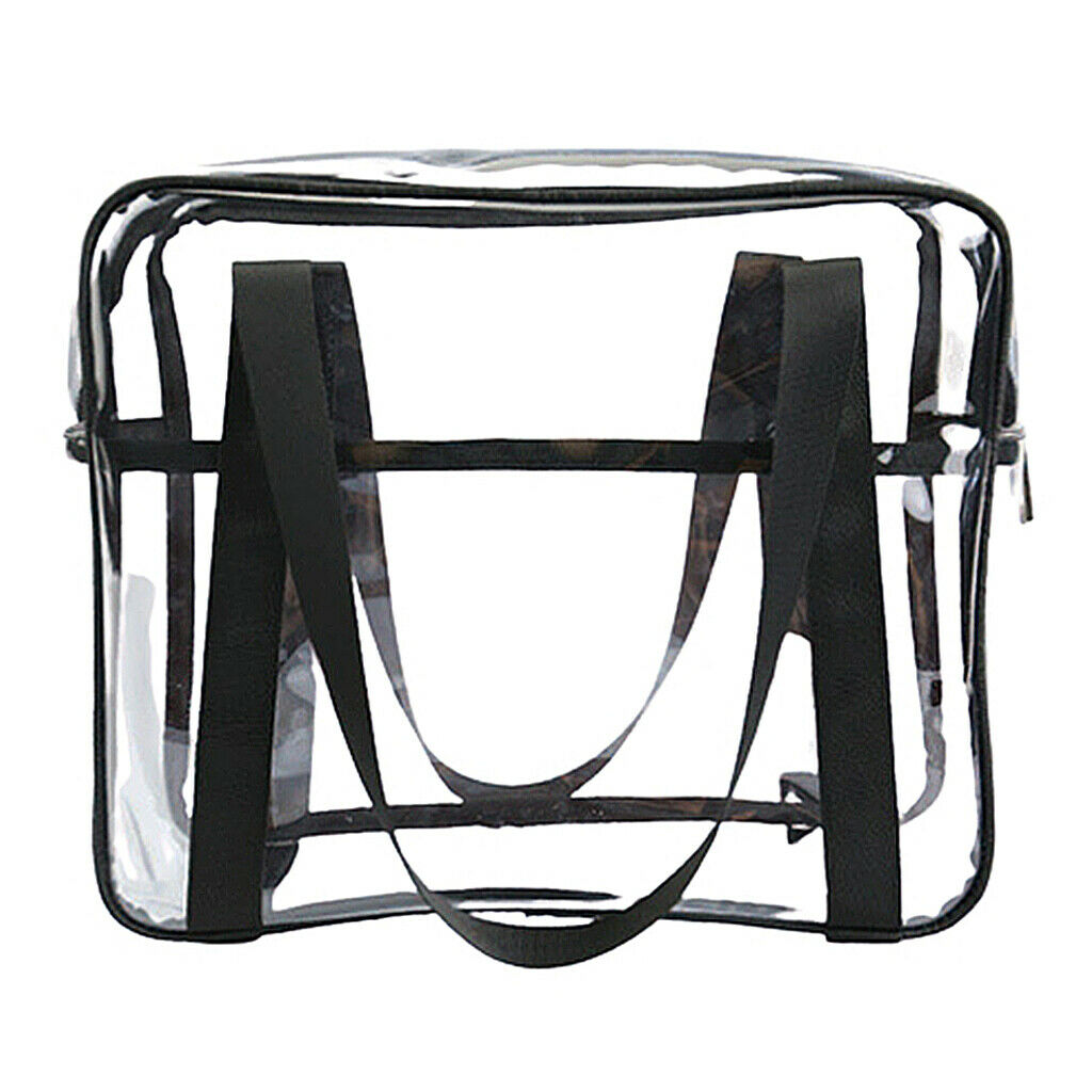 Unsiex Waterproof PVC Clear Transparent Tote Bag Beach Makeup Bathing Wash Bag
