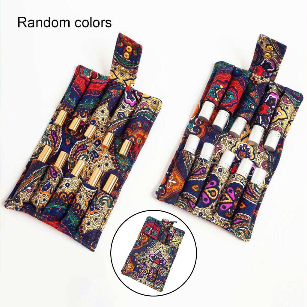10-bottle 10ml Essential Oil Wallet Carry Holder Nail Polish Storage Stylish